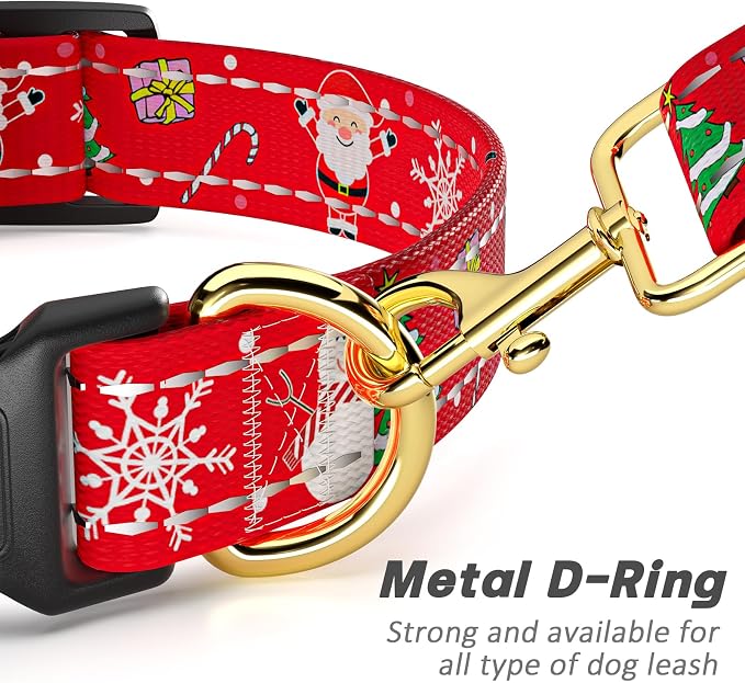 Reflective Dog Collar, Cute Christmas Style Dog Collars - Image 5