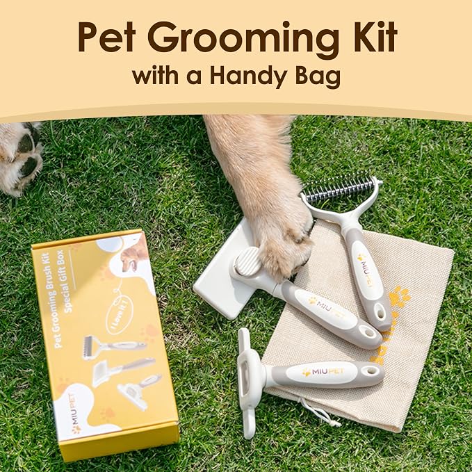 Professional Deshedding Dog Brush Grooming Kits, - Image 3