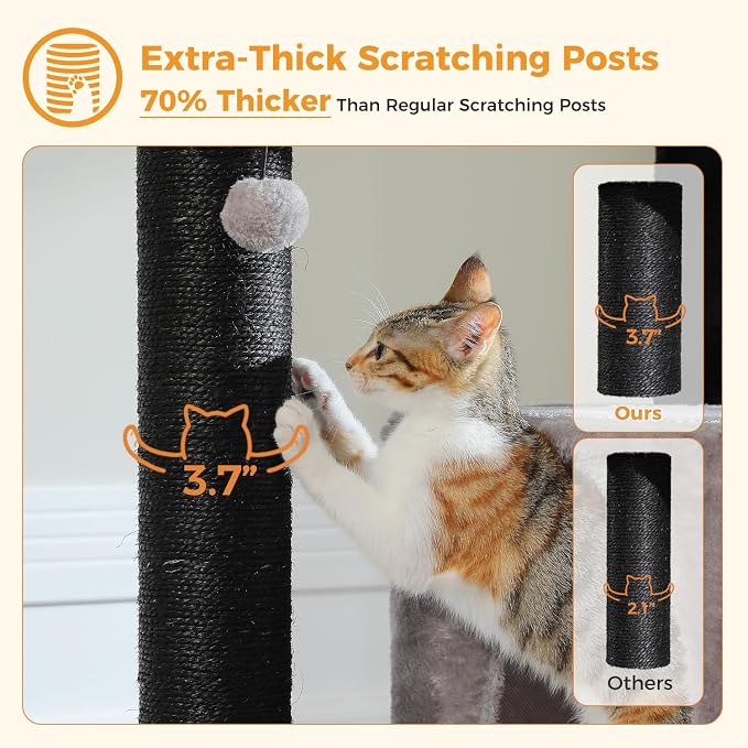 Large Cat Tree with Reinforced Scratching Posts - Image 3