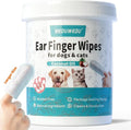 Wider Ear Cleaner Finger Wipes 60 Counts, Dog Ear Cleaner, Grooming Kit Care by MEDUWEDU