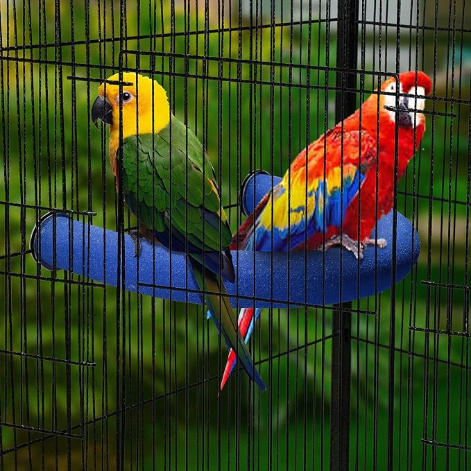 U Shape Parrot Perch Stand Toy Bird Platform Sand Paw Grinding Clean Stick - Image 3