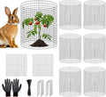 9 PCS Plant Protectors from Animals, 12x12 Inch Heavy Duty Metal Plant Cages by APOCHON