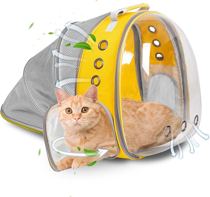 Cat Backpack Carrier Back Expandable Bubble Pet Carrier Backpack by TOYSINTHEBOX