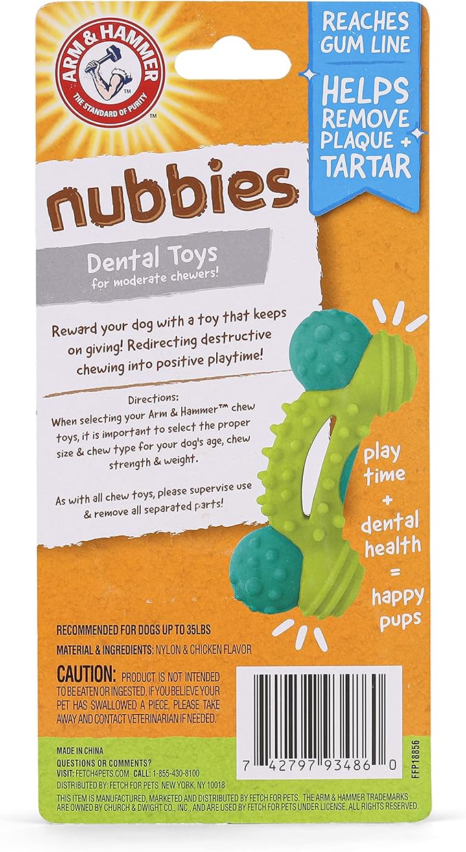 ARM & HAMMER for Pets Nubbies Duality Bone Dental Dog Toy- Best Dog Chew Toy - Image 8