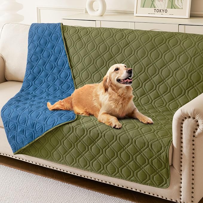 hyha Waterproof Dog Bed Blanket, Soft Pet Blankets, Waterproof Couch Cover by hyha