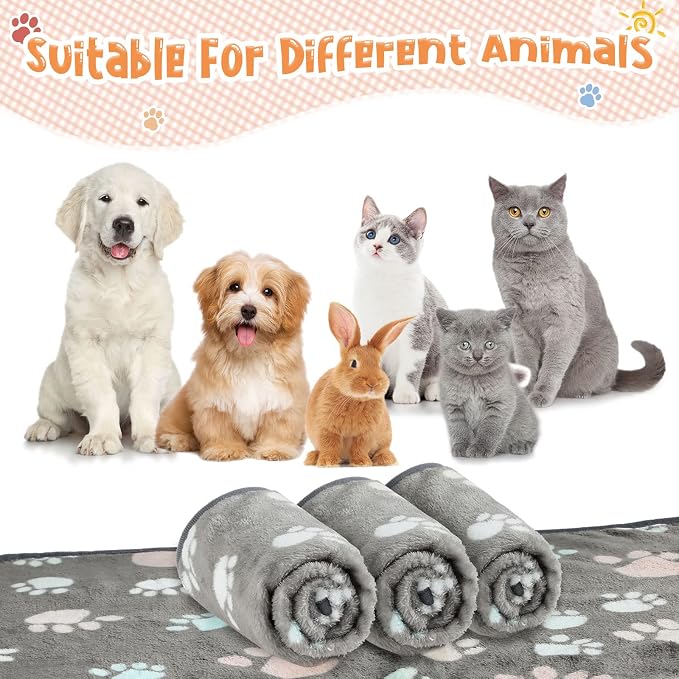 Tatuo 4 Pcs Dog Blanket for Pet Cat Blankets Indoor Puppy Teething Stuff Toys - Image 4