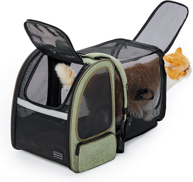 Petsfit Cat Backpack Carrier, Dog Carrier Backpacks Expandable by Petsfit