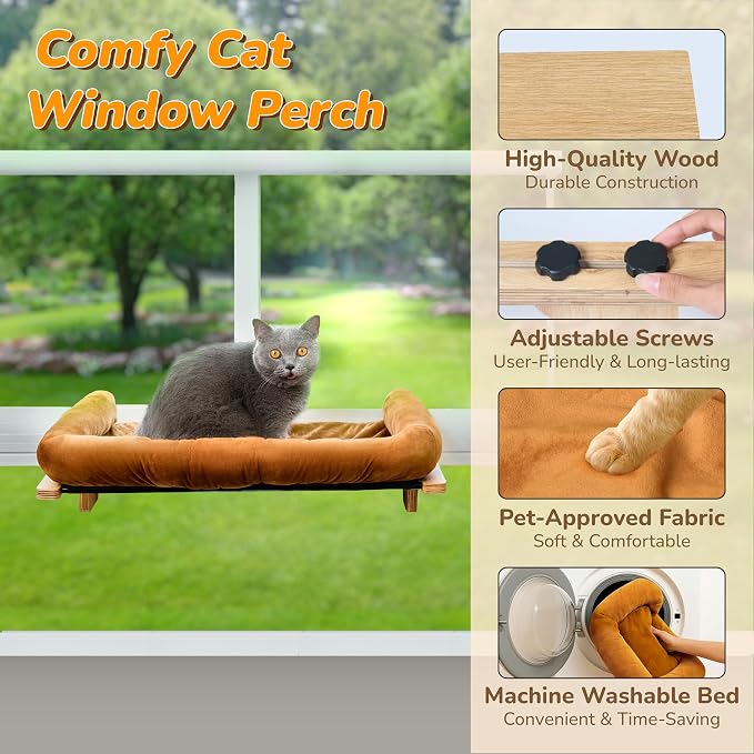 PURRHOUSE 45LBS Cat Window Perch - Image 2