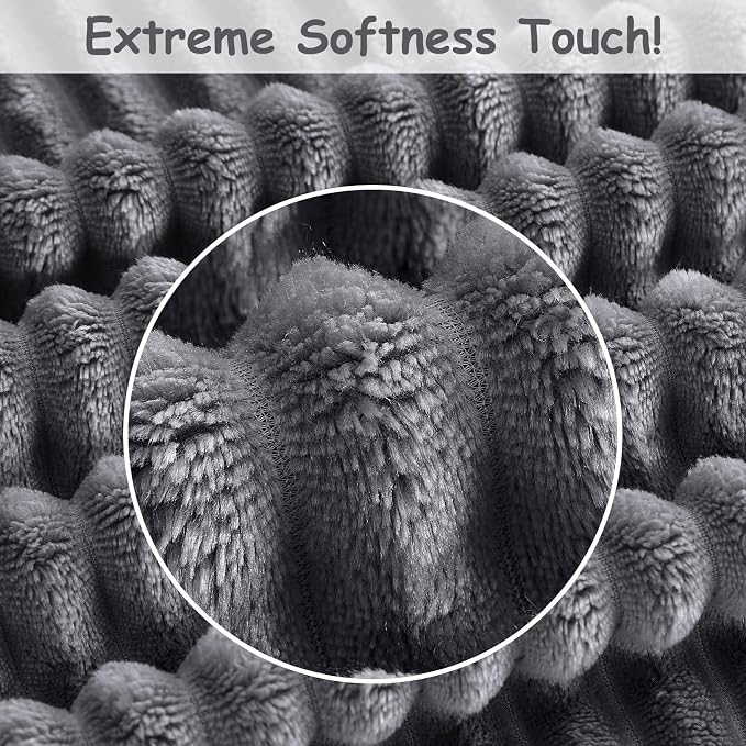Soft Fleece Baby Blanket Ultra Cozy Grey Baby Blankets - Image 6
