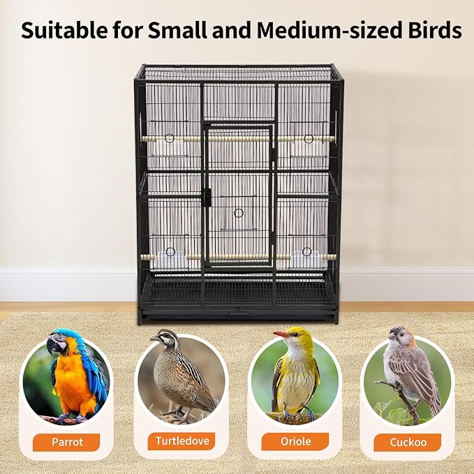 GarveeHome 62.6" H Large Bird Cage, Bird Cage - Image 6