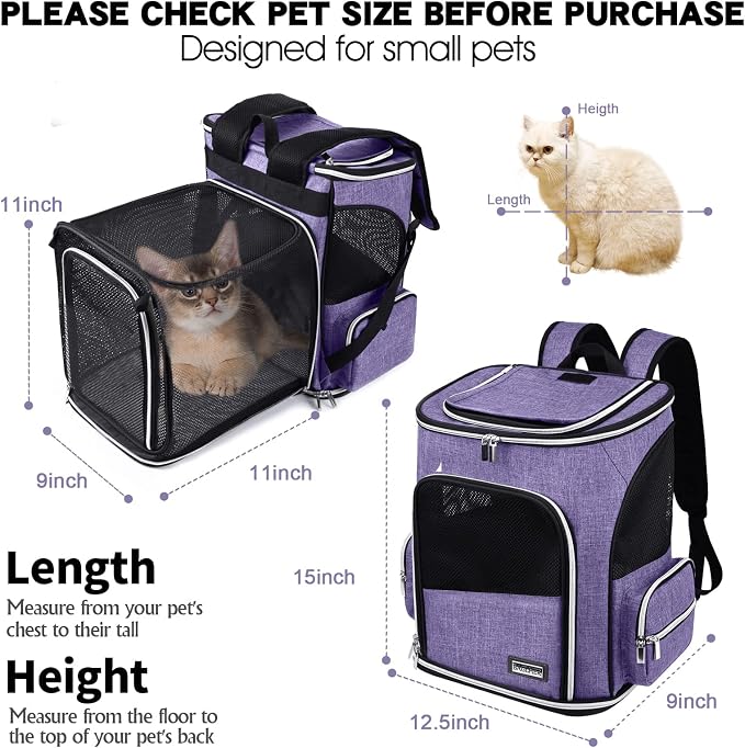 BAGLHER Expandable Pet Carrier Backpack，Pet Backpack - Image 6