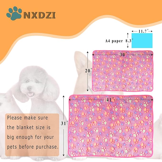 Dog Blankets for Small Medium Dogs Washable, 3 Pack Pet Blanket Washable 30" x - Image 5