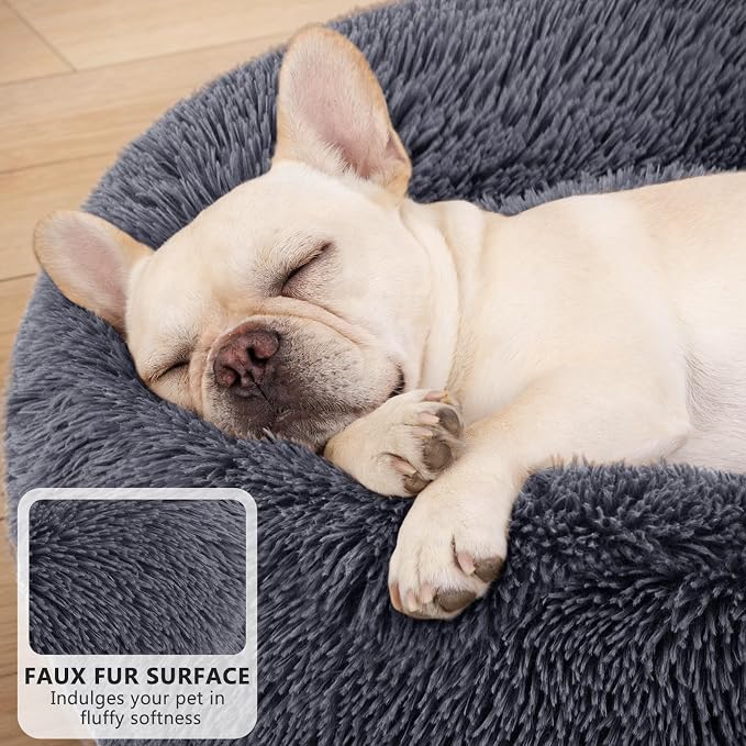 MIXJOY Orthopedic Dog Bed Comfortable Donut Cuddler Round Dog Bed Ultra Soft - Image 4