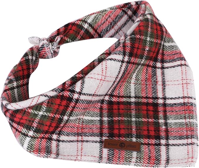 Lionet Paws Christmas Dog Bandana Washable Cotton Handkerchief Scarf Triangle - Image 5
