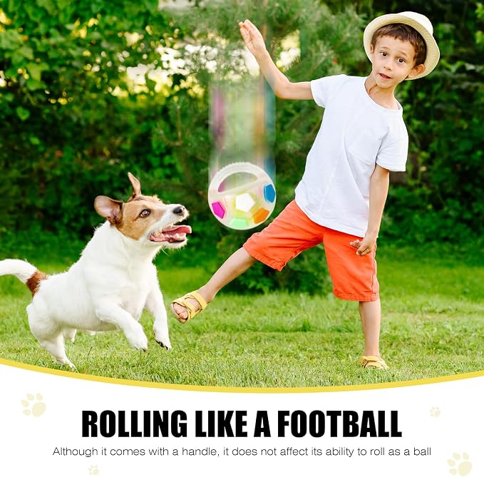 Dog Toy Ball with Handle, Toss and Fetch Play, Interactive Ball - Image 6