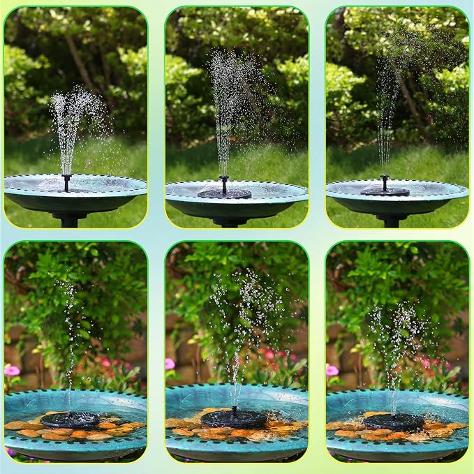 AMZtime Solar Water Fountain, Upgraded Solar Bird Bath Fountains - Image 3