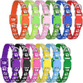 12 Pack Puppy Collars for Litter, Adjustable Puppy ID Collars Soft Nylon