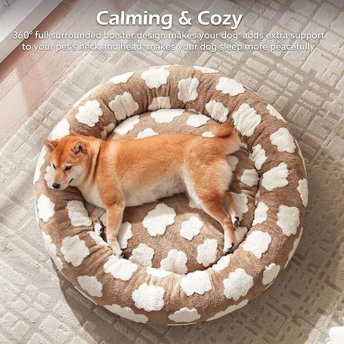 JOEJOY Donut Cat Beds for Indoor Cats, Round Calming Small Dog Bed - Image 3