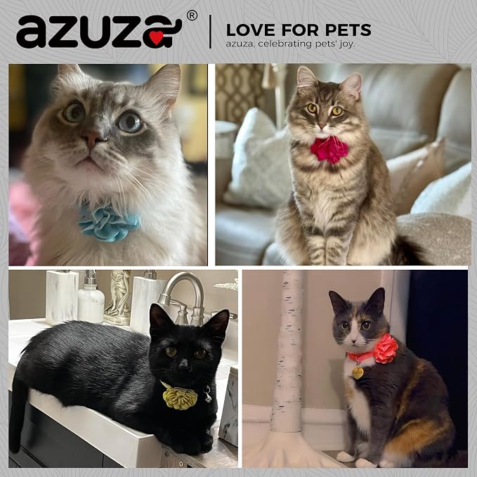 azuza 2 Pack Cat Collar Floral - Image 4