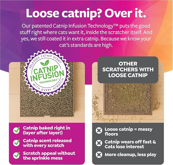 SmartyKat Scratch Up Corrugated Hanging Cat Scratcher, Catnip Infusion - Image 4