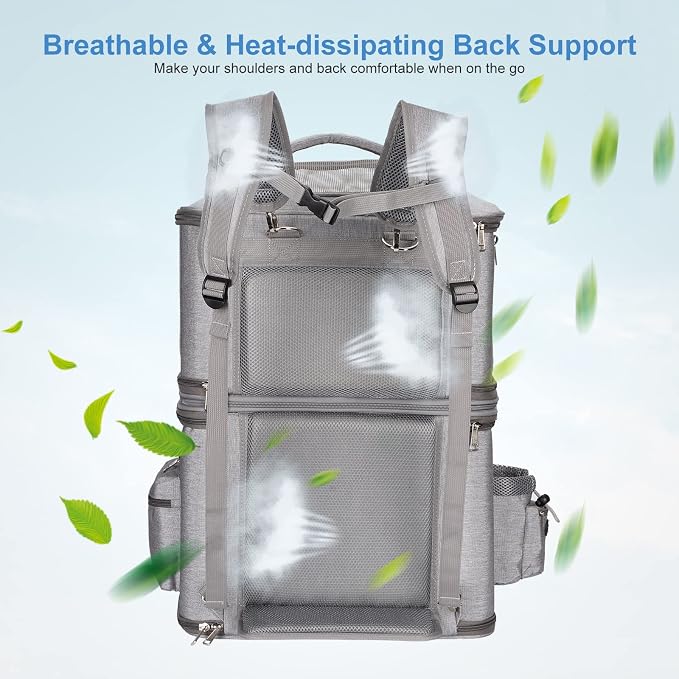 Detachable Double Pet Carrier Backpack - Image 6