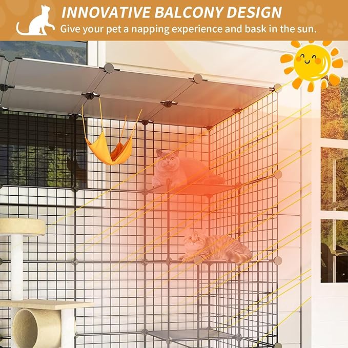 Oneluck 41Inch Catio Outdoor Cat Enclosure - Image 3