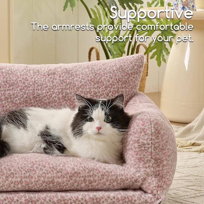 Hollypet Cat Bed Fluffy Plush Mutifuctional Double-Layer Soft Pet Couch - Image 4