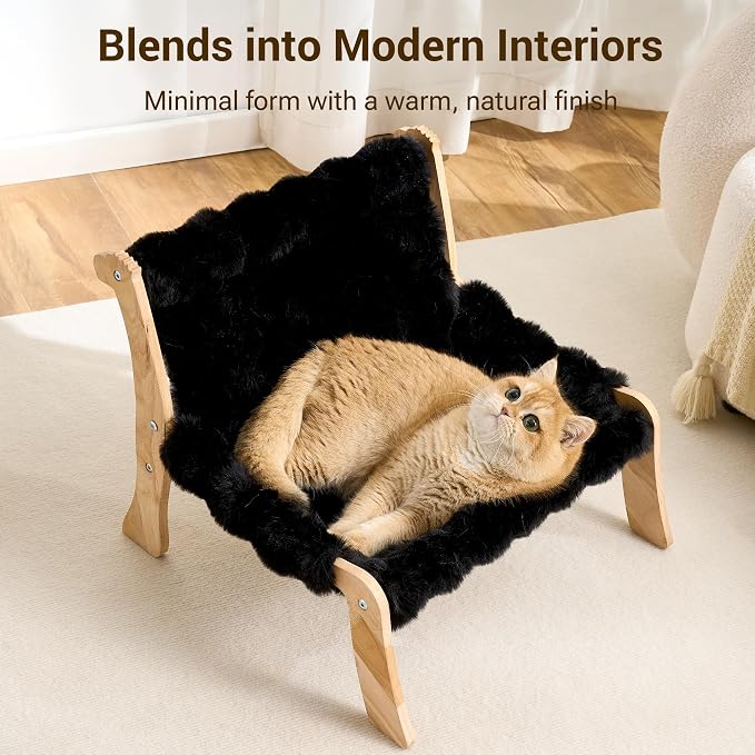 Solid Wood Cat Couch Bed for Indoor Cats, Modern Cat Sofa - Image 8