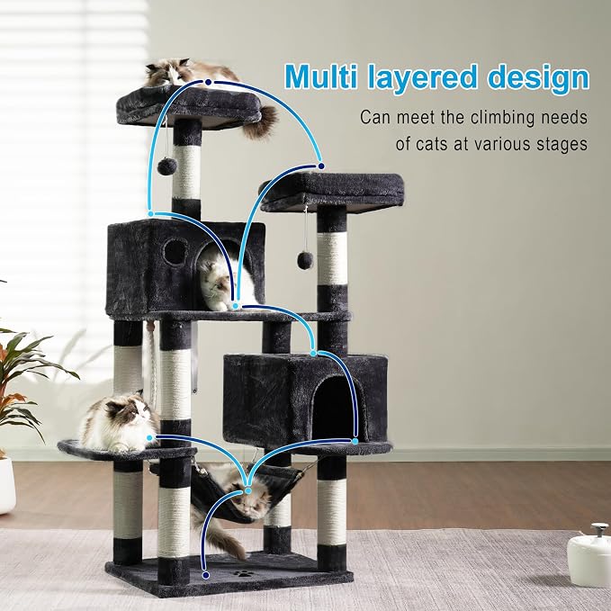 Hey-brother Large Multi-Level Cat Tree Condo Furniture - Image 7