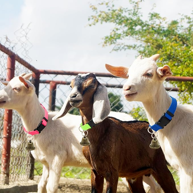 3 Pack Goat Collars with Bells, Adjustable Pet Collar & Anti-Lost Loud Bronze - Image 7