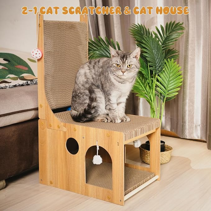 ​Cat Scratcher, Double Layer Cat Scratching Board, L Shaped Vertical Cat - Image 6