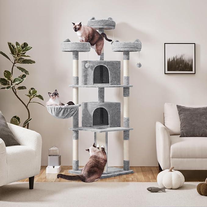 Yaheetech 76in Cat Tree Multi-Level Cat Tower - Image 2