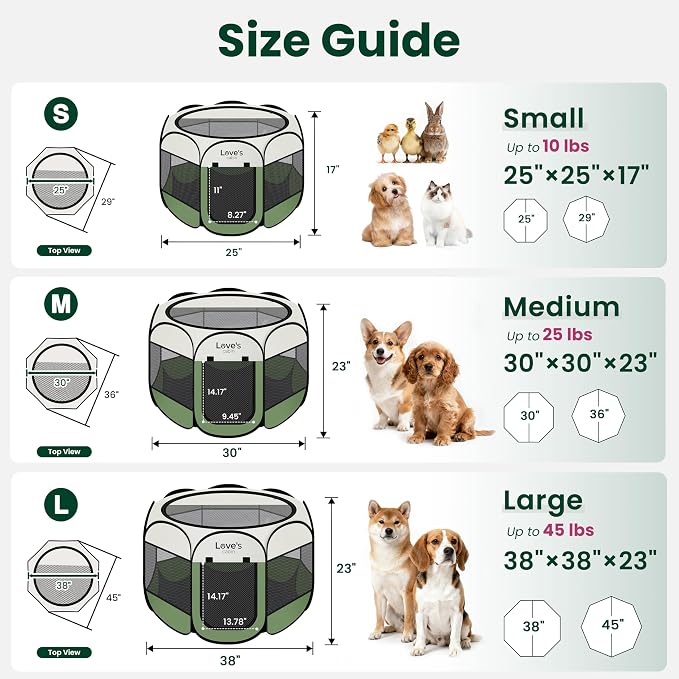 Love's cabin Pet Puppy Dog Playpen, Small Dog Tent Crates Cage Indoor/Outdoor - Image 2