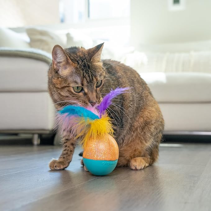 Catstages Whack N' Wobble Ball Intearctive Cat Toy, Weighted Ball - Image 7