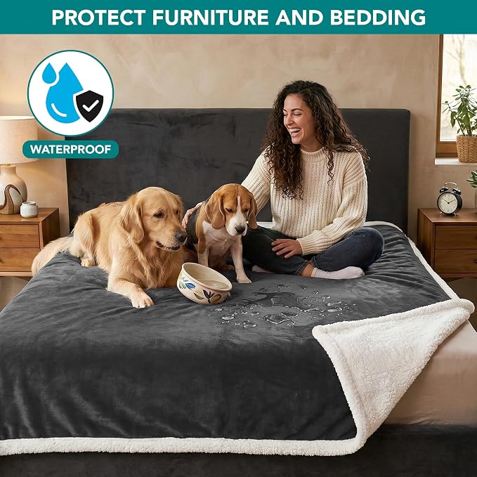 PetAmi Waterproof Dog Blanket for Medium Large XL Dog Puppy Cat Throw for Couch - Image 2