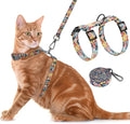 Cat Harness and Leash Set, Adjustable Kitten Harness Escape Proof Cats Harness by Seyezo