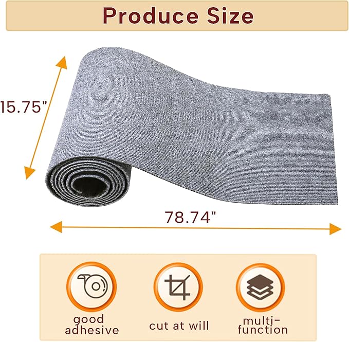 KEYIDE Self-Adhesive Cat Scratch Wall Climber, Wall Cat Scratcher Mat - Image 2