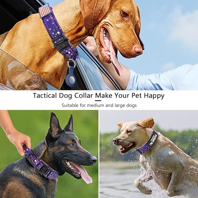 DAGANXI Tactical Dog Collar, Adjustable Military Training Nylon Dog Collar - Image 6
