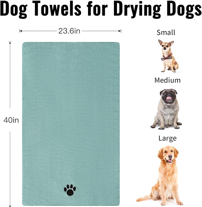 Microfiber Dog Towels for Drying Dogs, Super Absorbent and Soft Pet Grooming - Image 3