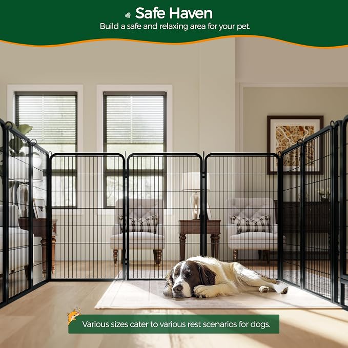Yaheetech Dog Playpen Outdoor, 47 inch 6 Panels Dog Pen Indoor Heavy Duty Puppy - Image 3