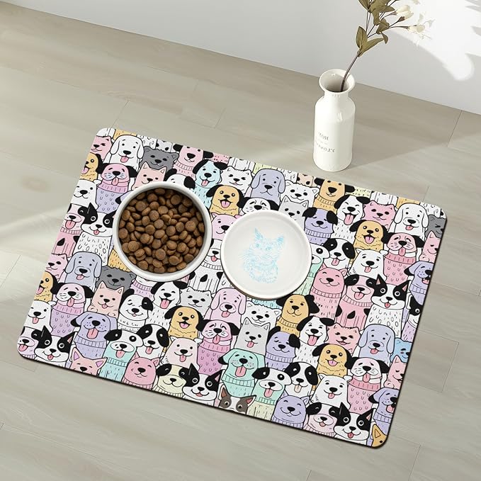 Pet Feeding Mat for Floors Waterproof Dog Mat for Food and Water Absorbent - Image 9