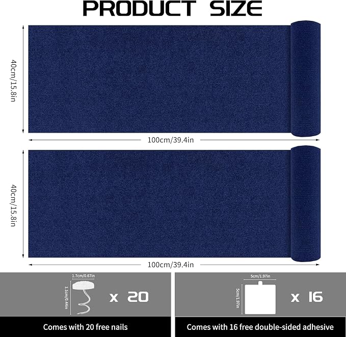 2 Pcs Total 78.8"x15.8" Cat Scratch Mat, Cat Scratch Couch Furniture Protector - Image 2