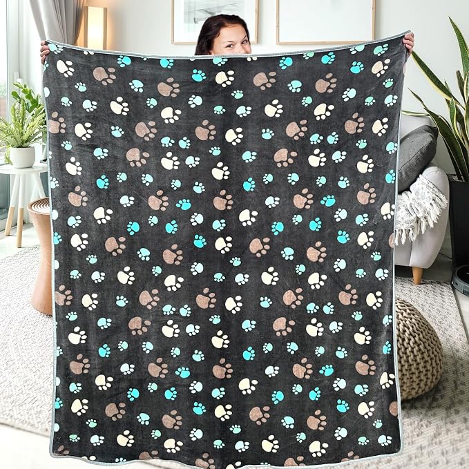 Dog Blankets for Large Dogs, Soft Fluffy Flannel Pet Blanket Mat Cover for Bed - Image 5