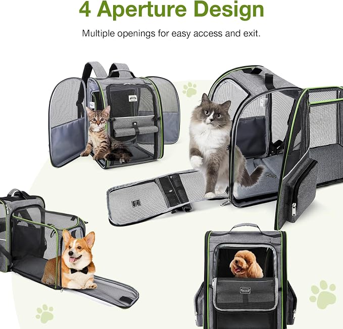 Lekebobor Large Cat Backpack Carrier Expandable Pet Carrier Backpack - Image 5