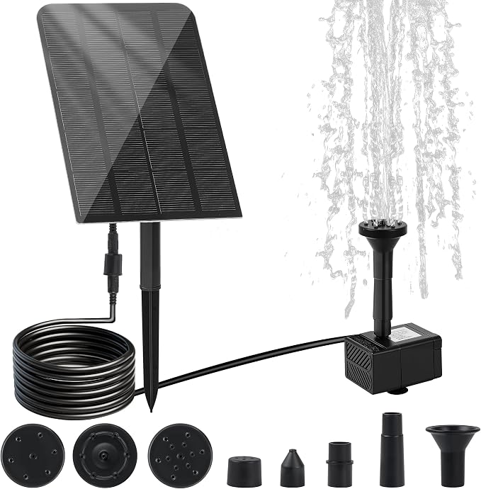 Solar Water Fountain for Bird Bath Solar Water Pump by LAWOHO