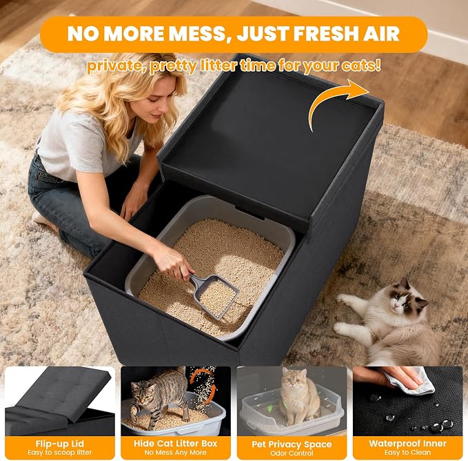 3-in-1 Cat Litter Box Enclosure - Image 4