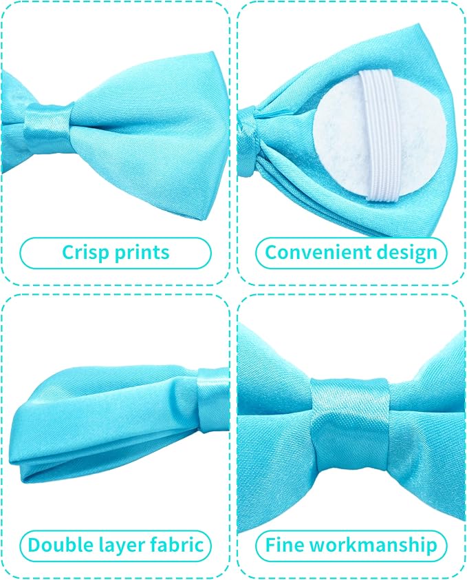 PET SHOW 12 Pack Plain Large Dogs Collar Embellishment Attachment Bow Ties - Image 3