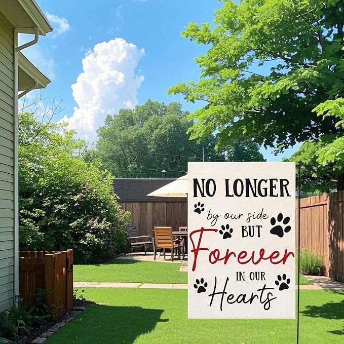 Pet Memorial Garden Flag No Longer By My Side Forever in Our Heart 12x18 Inch - Image 6