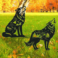 Wolf Metal Garden Stakes Yard Decor, Lawn Ornaments, Yard Art by RNGMSI