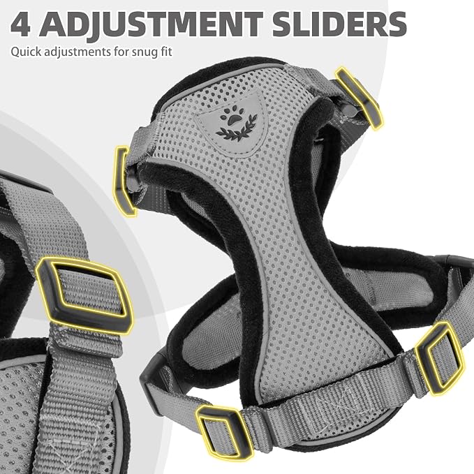 PUPTECK Cat Harness and Leash Set Escape Proof Reflective Cat Walking Harness - Image 4